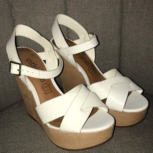 Cathy Jean white wedges